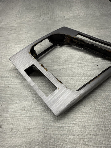 01-06 BMW E46 M3 Interior Center Shift Shifter Trim Brushed Aluminum Broken Tab