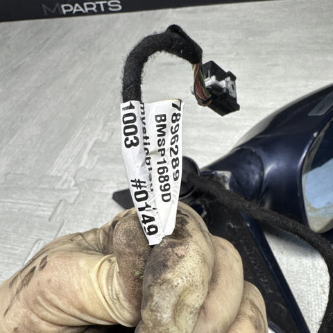 01-06 BMW E46 M3 Side View Door Mirrors Pair Mystic Blue *Notes*