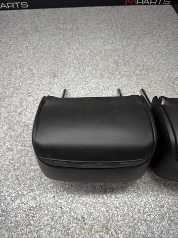 2001-2006 BMW E46 M3 Convertible Black Rear Headrests Head Rests Pair *Tab*