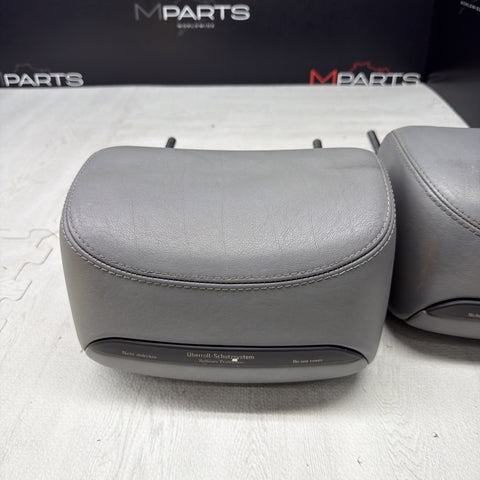 2001-2006 BMW E46 M3 Convertible Grey Rear Headrests Head Rests Pair OEM *Notes*