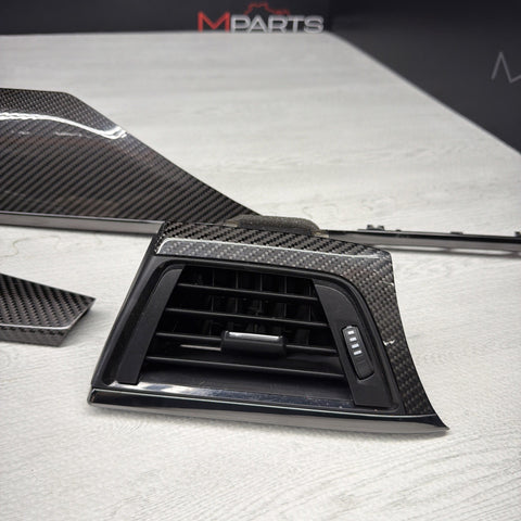 15-20 BMW F80 M3 F80 F82 M3 M4 Carbon Fiber Interior Dash Dashboard Trim Set OEM