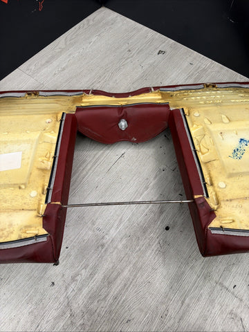 BMW 01-06 E46 M3 Convertible Rear Seat Back Rest Imola Red Leather Backrest
