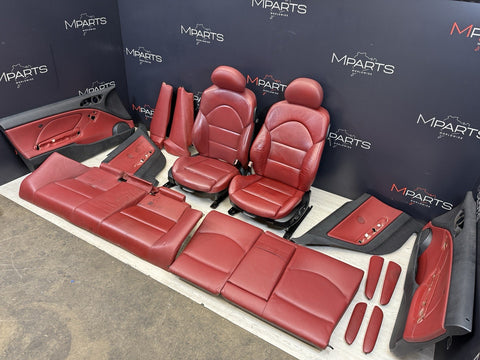 01-06 BMW E46 M3 Coupe Interior Heated Seats & Panels Imola Red