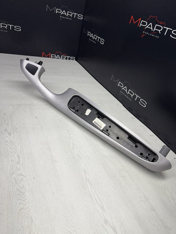 01-06 BMW E46 M3 Brushed Aluminum/Grey Door Trim Armrest Right Front Passenger