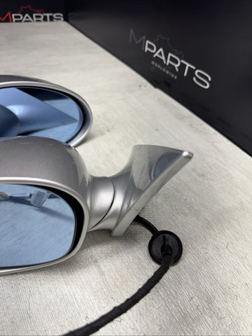 01-06 BMW E46 M3 Side View Door Mirrors Pair Titan Silver