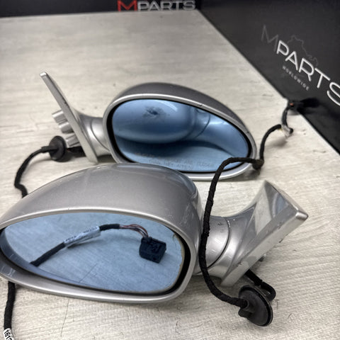 01-06 BMW E46 M3 Side View Door Mirrors Pair Titanium Silver