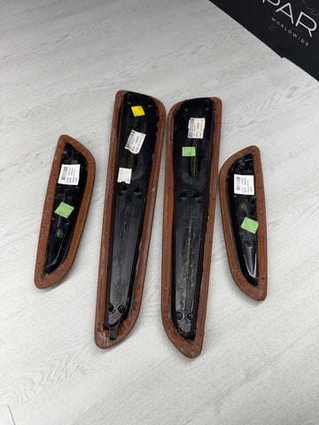 01-06 BMW E46 M3 Convertible Door Upper Arm Rest Armrest Pads Cinnamon