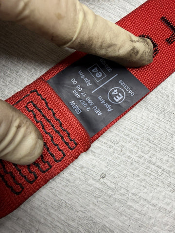 BMW E36 M3 RED MOTORSPORT UPPER FRONT BELT. LEFT + RIGHT *Notes*