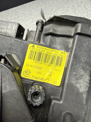 BMW E90 E92 E93 M3 Driver Left Xenon Adaptive Headlight OEM 63117182517 *Broken
