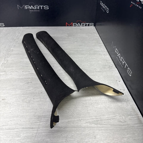 2001-2006 BMW M3 E46 Coupe Front Left Right A Pillar Trim Cover Black OEM *Notes