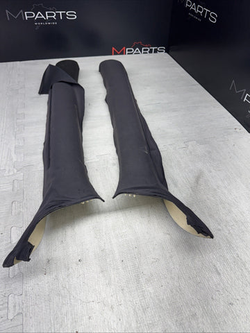 2001-2006 BMW M3 E46 Coupe Front Left Right A Pillar Trim Cover Black OEM