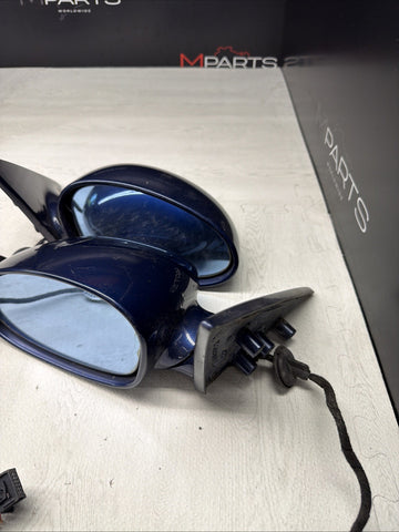 01-06 BMW E46 M3 Side View Door Mirrors Pair Titan Silver *Notes*