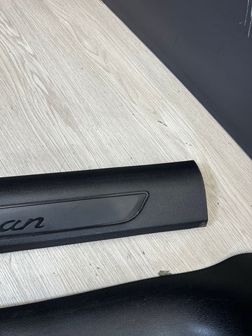 15-18 Porsche Macan Front Door Sills Scuff Plates Trims Covers Black