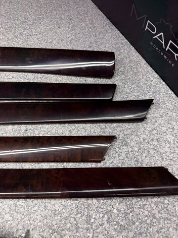 99-05 BMW E46 Sedan 8-Piece Interior Wood Trim Set Center Console OEM *Notes*