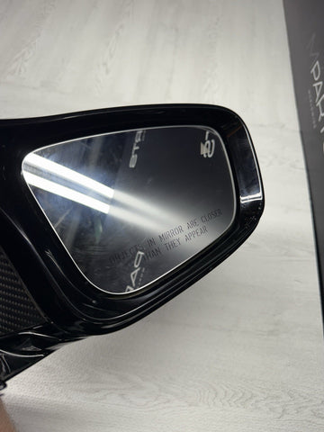 BMW 19-25 840 M850 M8 G14 G15 RIGHT MIRROR W/ BLIND SPOT CARBON FIBER *Crack