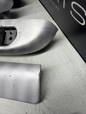 01-06 BMW E46 3 Series M3 Coupe Interior Armrests Trim Set Aluminum *Tab