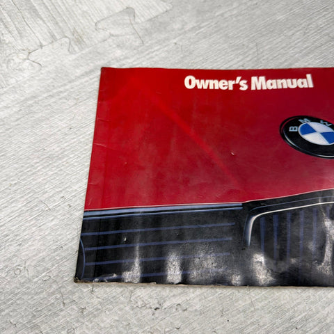 1989–1991 BMW 325i 325is 325ix Convertible Owner’s Operator Manual OEM