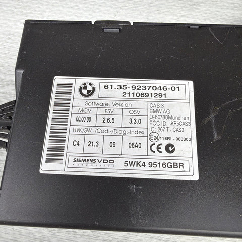BMW 5 E60 E61 E63 CAS3 EWS Control Unit Car Access System CAS Module 9237046