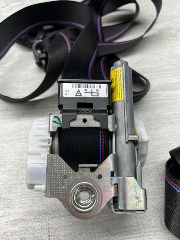 BMW 15-20 F82 M4 Coupe Competition Front Seat Belts Seatbelts Pair 34097873