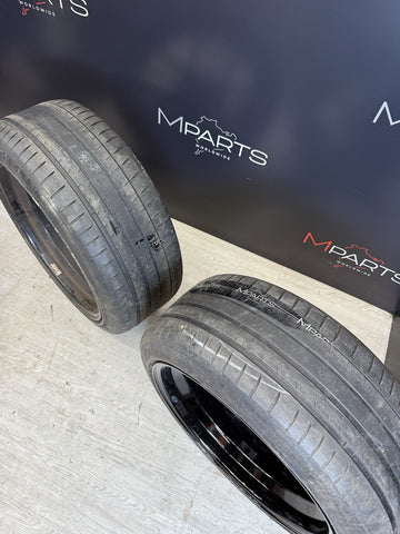 NISSAN GTR R35 FRONT & REAR SET ALLOY WHEELS RIMS BLACK OEM STAGGERED