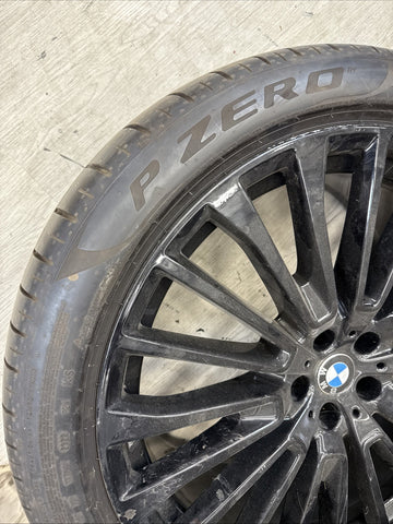 BMW 19-24 G07 X7 20x10.5 22” Rear Rim Wheel OEM 6885463 Gloss Black