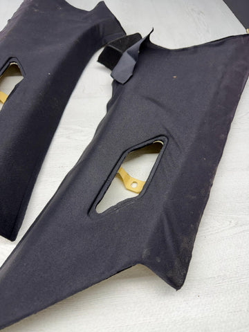 01-06 BMW E46 330CI M3 Coupe Rear C Pillars Trims Panels Black Pair OEM *Notes*
