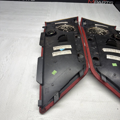 01-06 BMW E46 M3 Convertible Rear Left Right Door Cards Panels Trims Imola Red