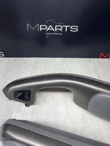 01-06 BMW E46 M3 Convertible Interior Armrests Trim Set Titan Shadow Grey + Pads