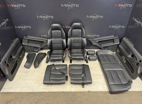 95-99 BMW E36 M3 COUPE SPORT VADER SEATS BLACK LEATHER OEM SET