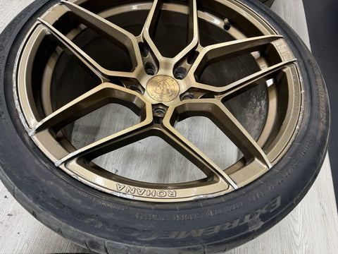 Rohana RFX11 5x120 19x9.5 19x11 Brushed Bronze Rims Wheels Set