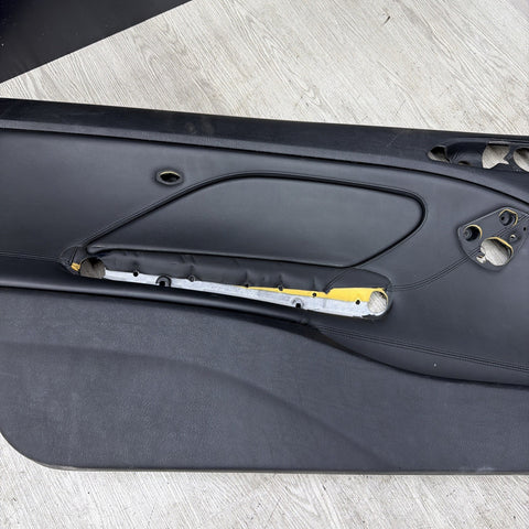 01-06 BMW E46 M3 FRONT DRIVER LEFT SIDE DOOR PANEL CARD BLACK OEM