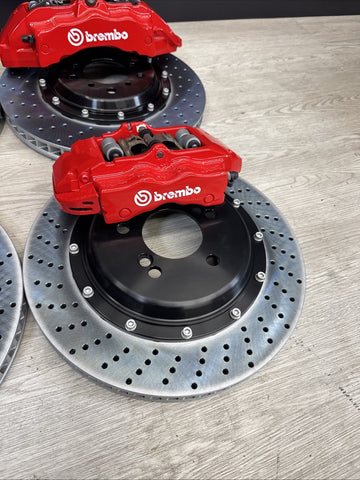 01-06 BMW E46 M3 BREMBO Big Brake Kit Red Calipers Rotors Set NEW Plug Play
