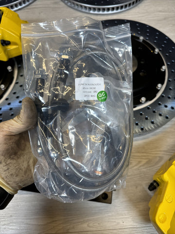 01-06 BMW E46 M3 BREMBO Big Brake Kit Yellow Calipers Rotors Set NEW Plug Play