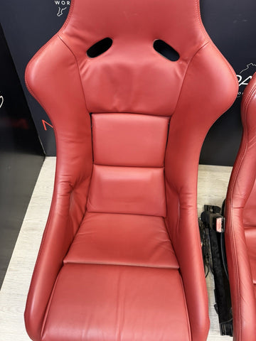 BMW E46 M3 01-06 Recaro Pole Position CS Seats Reupholstered Imola Red  *Notes*