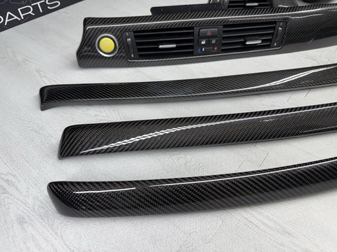 08-13 BMW E92 E93 M3 Interior Trim Set Dash Door Cards Gloss Carbon Fiber