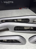 01-06 BMW E46 M3 Brushed Aluminum/Black Door Trim Armrests Front Rear *Notes*