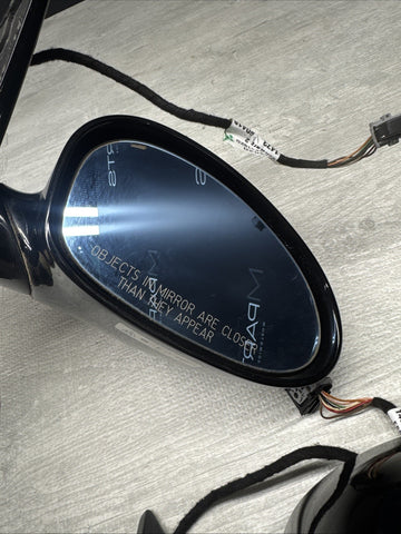 01-06 BMW E46 M3 Side View Door Mirrors Pair Painted Jet Black *Notes*