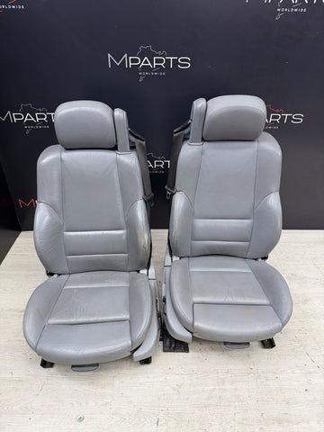01-06 BMW E46 M3 Convertible Interior Front Heated Seats Gray Grey *Notes*