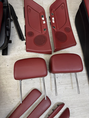 01-06 BMW E46 M3 OEM Complete Convertible Interior Imola Red Powered Heated