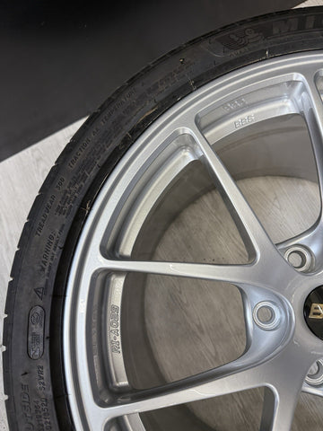 BBS JAPAN RI-A 18x9.5 ET23 18x10.5 ET37 Diamond Silver Set 16-21 BMW F87 M2