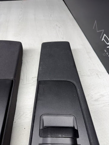 BMW 01-06 E46 Coupe B Pillar Pillars Trims Column Covers Pair Black