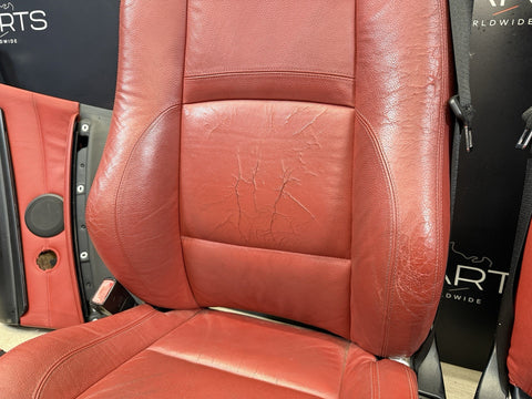 07-13 BMW E93 335 Convertible Original Coral Red Interior Seats Complete