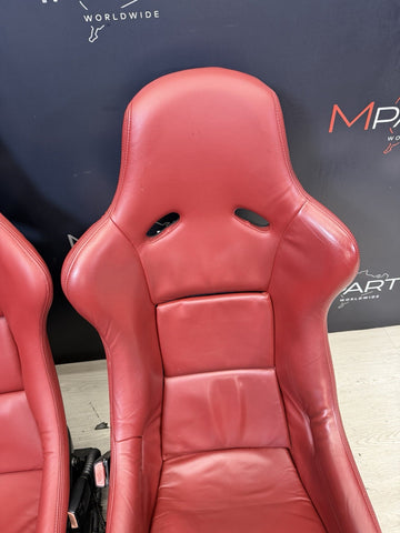 BMW E46 M3 01-06 Recaro Pole Position CS Seats Reupholstered Imola Red  *Notes*