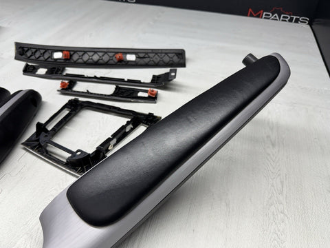 01-06 BMW E46 M3 Convertible Interior Armrests Trim Set Brushed Aluminum *Notes*