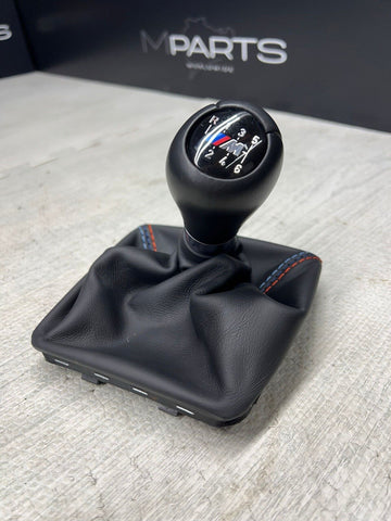 19-20 OEM BMW F87 M2 Manual Transmission Shifter Knob Leather Tri Stitch Boot