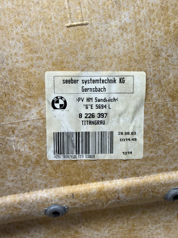 00-06 BMW E46 325 M3 COUPE FRONT SEAT BACK REST STORAGE PANEL OEM DOVE GREY