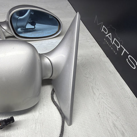 01-06 BMW E46 M3 Side View Door Mirrors Pair Titan Silver *Notes*