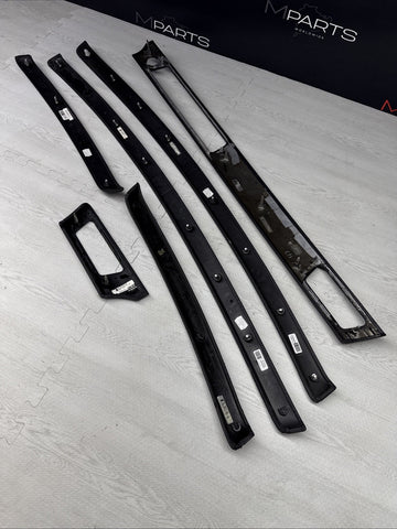 08-13 BMW E92 E93 M3 Interior Trim Set Carbon Leather OEM *4 Broken Tabs