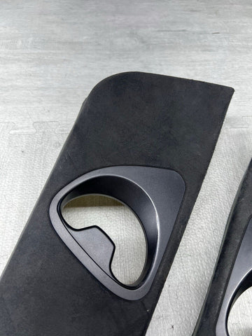 BMW 06-10 E63 645 650 M6 Coupe B Pillar Trims Covers Panels Alcantara Set OEM