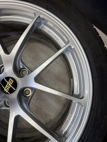 BBS JAPAN RI-A 18x9.5 ET23 18x10.5 ET37 Diamond Silver Set 16-21 BMW F87 M2